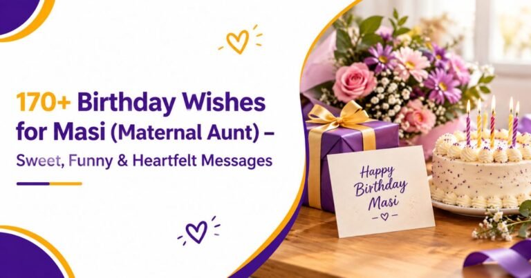 170+ Birthday Wishes for Masi (Maternal Aunt) – Sweet, Funny & Heartfelt Messages