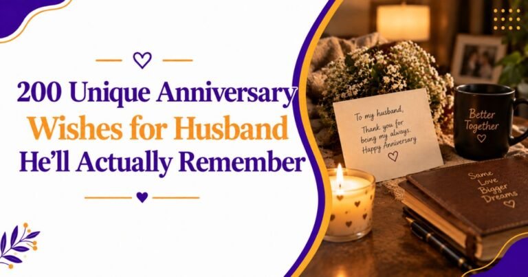 200 Unique Anniversary Wishes for Husband He'll Actually Remember