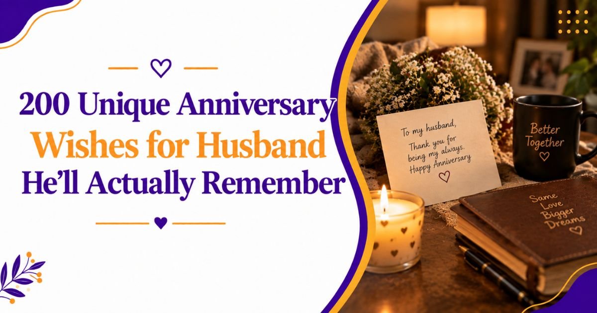 200 Unique Anniversary Wishes for Husband He'll Actually Remember