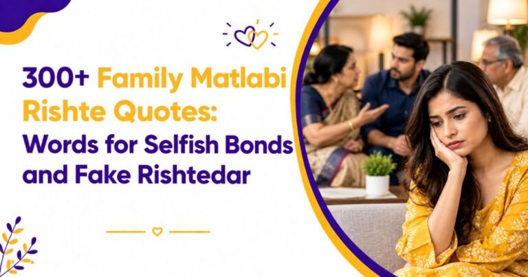 300+ Family Matlabi Rishte Quotes: Words for Selfish Bonds and Fake Rishtedar