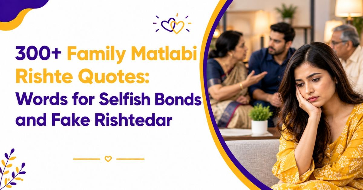 300+ Family Matlabi Rishte Quotes: Words for Selfish Bonds and Fake Rishtedar
