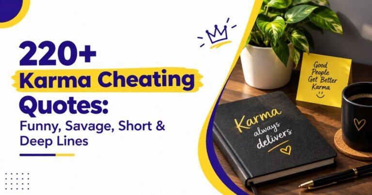 220+ Karma Cheating Quotes: Funny, Savage, Short & Deep Lines
