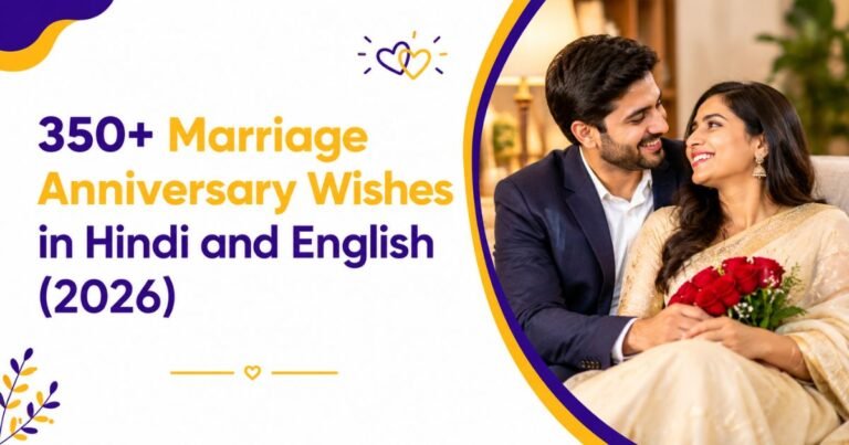 350+ Marriage Anniversary Wishes in Hindi and English (2026)