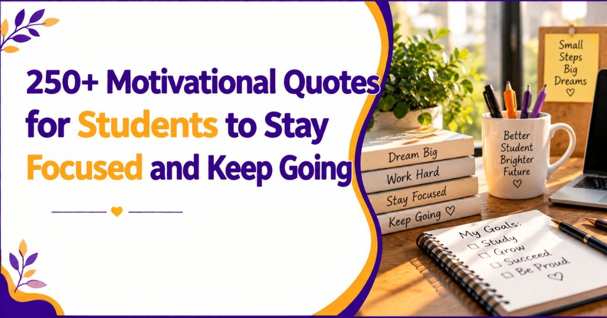 250+ Motivational Quotes for Students to Stay Focused and Keep Going