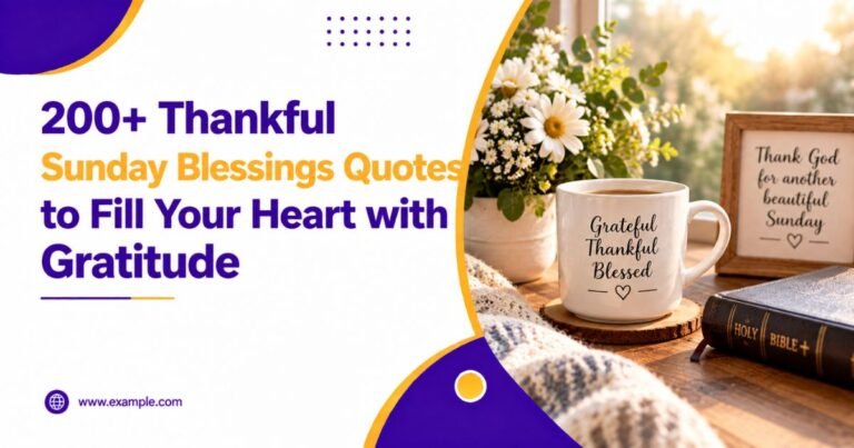 200+ Thankful Sunday Blessings Quotes to Fill Your Heart with Gratitude